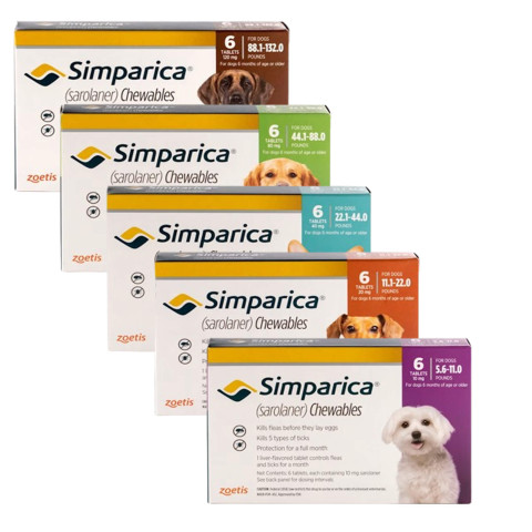 Simparica (Sarolaner) Chewable Tablets