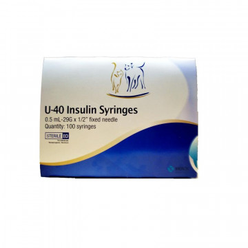 U-40 Syringes for ProZinc & Vetsulin Insulin .5cc Category